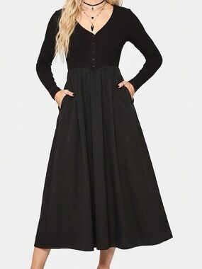 Disturbia Torrent Button Up Midi Dress 10